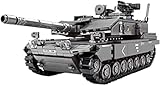 Technik Panzer Bausteine Modell, 898 Teile Militär Panzer Bausteine Konstruktionsspielzeug, Army Militär Panzer Modellbausatz Bausatz Spielzeug kompatibel mit Lego Technik (0104)