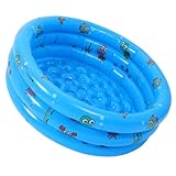 UPKOCH Aufblasbares Schwimmbecken Faltbares Schwimmbad -schwimmbecken Aufblasbarer Pool Runder Kinderpool Sonnenbad Hundebecken Sommer Schwimmbad Schwimmen Blue PVC