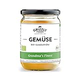 Grizzly Foods • BIO Gemüsebrühe (6 x 500ml) • 100% natürlich • Ohne Zucker & Geschmacksverstärker • Lange gekocht • Wertvolle Nährwerte • Bone Broth • Knochenbrühe