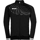 Kempa Herren Wave 26 Poly Jungen Sport Fußball Training Sweatshirt Sweatjacke, Schwarz (Black/anthracite), XXL