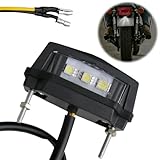 SRLWMYI LED Kennzeichenbeleuchtung Motorrad, E Geprüfte LED, für Motorrad Kennzeichen, Quad Roller Auto, IP67 Wasserdicht, Mini, Schwarz, Langlebige LED für Motorrad Auto Kennzeichenhalter