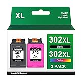 VVQV 302 XL Druckerpatronen Multipack 302XL Ersatz für HP 302 Druckerpatronen Schwarz und Farbe für HP Envy 4525 4520 4522 4523 4524 Officejet 3830 3831 3833 Deskjet 3630 3636 3638 1110