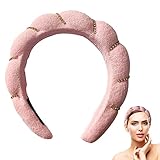 Stirnband zum Waschen des Gesichts: Make-up-Stirnband, verhindert, dass sich die Haare verschieben, Make-up-Haarbänder für Hautpflege und Waschen des Gesichts, schwammähnliches Frottee-Stirnband