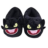 Dracarys Thermische Hausschuhe - gemütlicher weicher Plüsch Comic Dragon Slipper - für Erwachsene Teens Warm Home Slipper-EU36-41