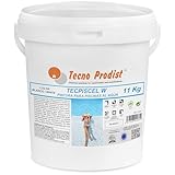 Tecno Prodist TECPISCEL W Farbe für Pools, 11 kg, weiß, hohe Festigkeit und Haltbarkeit, hohe Deckkraft, Flexibilität, Haftung, einfache Anwendung