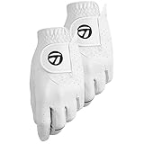 TaylorMade 2018 Herren HyperTec Stratus Tech Golfhandschuhe 1er Pack Linke Hand Medium-Large, Weiss/opulenter Garten