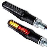 Germany Motorsports 3in1 LED Mini Blinker Rücklicht Bremslicht Kombination 3 in 1 Shark X1 Motorrad Quad Roller universal schwarz getönt