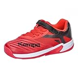 Kempa Unisex Kinder Wing 2.0 Junior Handballschuhe, Sportschuhe, Turnschuhe, Schwarz Rot, 37 EU