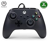 Kabelgebundener PowerA Controller für Xbox Series X|S und Windows 10/11 - Schwarz, Gamepad, kabelgebundener Videospiel-Controller, Gaming-Controller, kompatibel mit Xbox One, Offiziell lizensiert