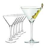 Sahm Martini Gläser 6er Set - 225ml Hochwertiges Original Martini Glas - Spülmaschinengeeignet - Cocktailgläser Set - Zeitlose Cocktailschale