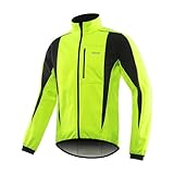 ARSUXEO Herren Radjacke wasserdicht winddicht Winter Thermal Atmungsaktiv Fahrradbekleidung 15K Grün L