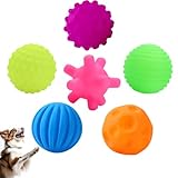 ARROMI 6 Stück Hundespielzeug Quietschend, Hundeball Unzerstörbar, Ball Hund, Quietschspielzeug Hund Für Hunde, Weich, Federnd, Kauspielzeug Für Kleine, Mittelgroße Haustiere, Hunde, Katzen