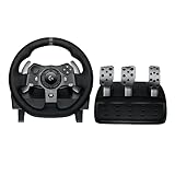 Logitech G G920 Driving Force Gaming Rennlenkrad, Zweimotoriges Force Feedback, 900° Lenkbereich, Racing Leder-Lenkrad, Verstellbare Edelstahl Bodenpedale, für Xbox Series X|S, Xbox One, PC - Schwarz