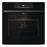 Gorenje BOS 6737 E13FBG OptiBake Einbau-Backofen, Made in Europe, 77 Liter, Heißluft, ExtraSteam, GentleClose & Open, AquaClean, AirFry, PizzaMode, PerfectGrill, Teleskopauszüge, schwarz