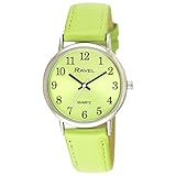 Ravel - Runde silberfarbene Damen-Armbanduhr Brighter Days- Analog Quarz - R0140.11.1 - Helles Limettengrün