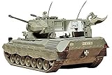 Tamiya 35099 1:35 BW Flak-Panzer Gepard (1), Modellbausatz,Plastikbausatz, Bausatz zum Zusammenbauen, detaillierte Nachbildung, Armeegrün, Mittel