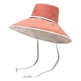 Doppelseitiger Sonnenhut für Damen, mit großer Krempe, Schmetterlingsdruck, Sonnenhut, Outdoor, lässig, Strandhut, Visier, Hut, Damen, faltbar, D, Einheitsgröße