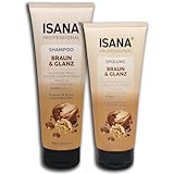 Haarpflege Set Isana Professional Shampoo & Spülung Braun & Glanz 250 ml +200 ml