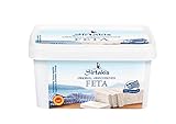 Sirtakis Feta Schafskäse - 1x 400g Behälter - Schafkäse Fetakäse griechischer Feta Schaf Käse Salzlake im Plastikbehälter Griechenland 43% Fett i.Tr. mikrobielles Lab vegetarisch glutenfrei Halal