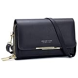 Roulens Klein Handy Umhängetasche,Damen Kleine Umhängetasche,PU Leder Crossbody Schultertasche Reisepass Handytasche mit Kartenschlitz Verstellbar Abnehmbar Schultergurt