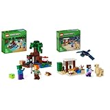 LEGO Minecraft Das Sumpfabenteuer Set, Spielzeug mit Figuren & Minecraft Steves Wüstenexpedition, Set zum Videospiel für Jungs und Mädchen