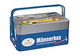 Heidel Männerbox Metalldose 86g - Gefüllt mit Vollmichschokolade Pralinen - Ideales Männergeschenk für Papa, Mann, Opa, Onkel oder Bruder - Lustige Überraschung am Vatertag, Männertag & Herrentag