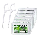 Dental Floss, 300+40 Stück Zahnseide Sticks Zahnstocher Stick, Zahn Draht Zahnpflege Interdental Flossers mit Y-Form Design, Einwegzahnseide Zahnreinigung Sticks von Yuede (6x50+40Pcs) (Weiß)