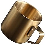 OKUMEYR Kaffeetasse Milchtasse Tassen unzerbrechliche Becher Espresso Isolierter Reisebecher the office mug kaffeekanne Becher anfassen Mehrzweck-Frühstücksbecher Rostfreier Stahl Golden