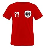 Trikot - at - WUNSCHDRUCK - Herren T-Shirt - Rot/Weiss-Schwarz Gr. L