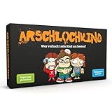 KAMPFHUMMEL Arschlochkind I Wer verkackt Sein Kind am besten? I Witziges Kartenspiel für 3-6 Personen mit schwarzem Humor I Gesellschaftsspiel für kleine Gruppen I Geschenk