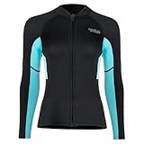 Damen Neoprenanzug Top 1.5mm Neoprenanzüge Jacke Thermal Langarm Tauchanzug für Frauen Surfen Schwimmen Schnorcheln Tauchen 2XL Größe