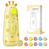 Elektrische Nagelfeile Baby Nagelpflegeset Elektrisch Nagelpflege Nail Trimmer Nagelschere Nageltrimmer Nail File Maniküre & Pediküre Set für Neugeborene Baby mit Licht, Gelb