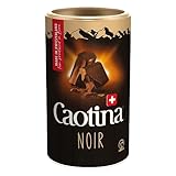 Caotina Noir dunkle Trinkschokolade - Kakao-Pulver für heiße Schokolade mit 45% Kakaoanteil und dunkler Schweizer Schokolade - feinster Cacao nachhaltig und zertifiziert, 500g