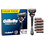 Gillette ProGlide Rasierer für Männer, 1 Gillette ProGlide Rasierer, 10 Ersatzklingen, entwickelt für eine gründliche Rasur, mit Gleitstreifen