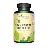 Schwarzer Knoblauch Kapseln | 11.250 mg Tagedosis | Extrakt (15:1) | 0,2% S-Allylcystein (SAC) | Laborgeprüft | 120 Kapseln | Vegan & ohne Zusätze | Deutsche Produktion von Vegavero®