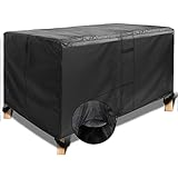 DIKENI Gartenmöbel Abdeckung 287x155x82cm, Abdeckplane Lounge Wasserdicht Schutz Vor Staub Rechteckig 420D Schutzhülle für Gartentische und Möbelsets,Schwarz