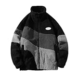 Teddyfleece Jacke Damen, Fleecejacke Damen Herren Alpaka Teddyfleece Jacke Winter Warm Teddy Fleece Jacken Mit Stehkragen Reißverschluss Outdoor - Plüschjacke Aesthetic Sherpa Jacke Unisex