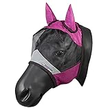 PFIFF 102943 Fliegenmaske mit UV Schutz, Pferde Fliegenschutz, Cob, Pink