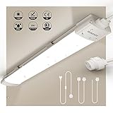 LED Feuchtraumleuchte 18W mit Stecker, Deckenleuchte Bad 4000K Neutralweiß Röhre 60cm helle Decken lampe Wasserfest IP66 Leuchte für Garage Keller Werkstatt Warenhaus Badezimmer Küche