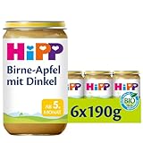 HiPP Birne in Apfel mit Dinkel, 6er Pack (6 x 190 g)