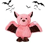 HYAEXCPJ 11 Zoll, Plüsch-Fledermaus, Kuscheltier, Halloween-Fledermaus-Dekoration, Gute-Nacht-Spielzeug Für Kindergeburtstage Und Weihnachten/Rosa