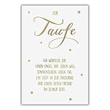 bsb Karte zur Taufe - Taufgeschenk Junge & Mädchen mit Text-Motiv - Glückwunsch Tauf-Karte mit Umschlag - liebevolles Geldgeschenk Taufe - Geschenk Taufe in 11,5 x 17,0 cm