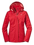 Schöffel Damen Jacket Gmund L, wind- und wasserdichte Regenjacke, atmungsaktive Outdoor Jacke, Wanderjacke mit verstaubarer Kapuze, lollipop, 42