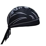 X-Labor Unisex Bandana Cap Atmungsaktiv UV Schutz Kopftuch Bikertuch Fahrrad Radsport MTB Kopfbedeckung schwarz