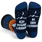 Lavley Ich wäre lieber In der Bergen Socken, lustiges Geschenk für Männer und Frauen, Einheitsgröße