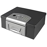 HMF 1006-02 Dokumentenbox mit Elektronikschloss | 32,5 x 25,5 x 12,5 cm | DIN A4 | Schwarz