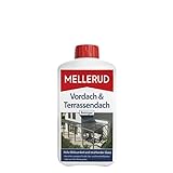 MELLERUD Vordach und Terrassendach Reiniger Konzentrat | 1 x 1 l | Hohe Wirksamkeit und strahlender Glanz für alle Glas- und Kunststoffdächer