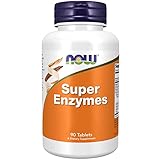 Now Foods, Super Enzyme, 90 Tabletten, Laborgeprüft, Hochdosiert, Calcium, Glutenfrei, Sojafrei, Ohne Gentechnik