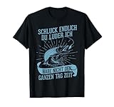 Angler Angeln Männer Herren Hecht Schluck Du Luder T-Shirt