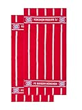 FC Bayern München Handtuch | Gäste-Handtücher| 2er Set | Rot-Weiß | 100x50 cm